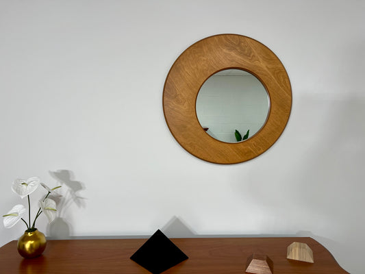 BUTTERSCOTCH — 30” Asymmetrical Round Mirror