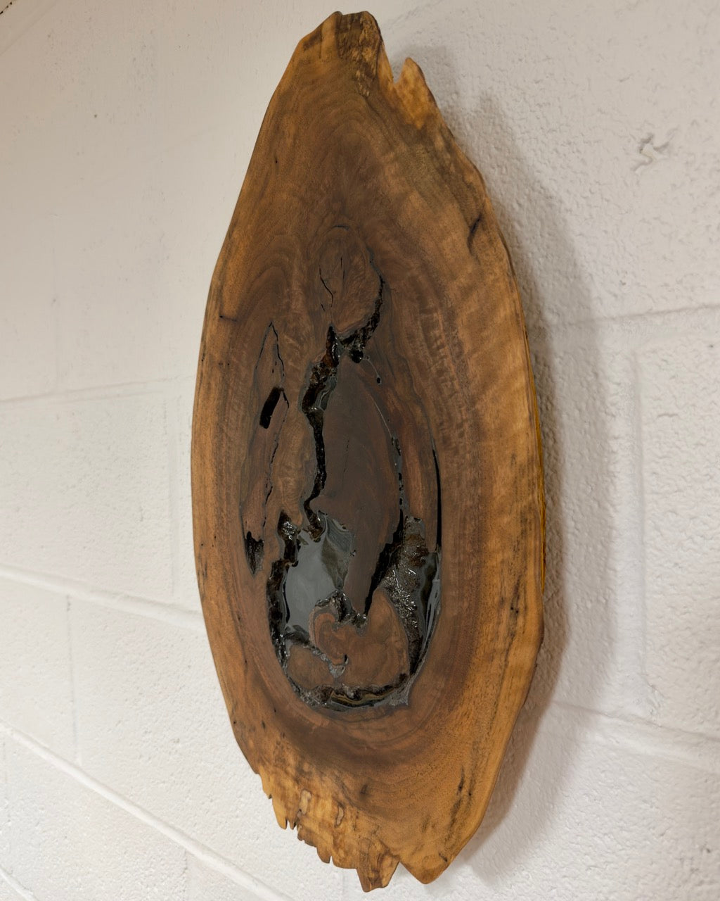 Walnut Wall Sculpture — Onyx Burl