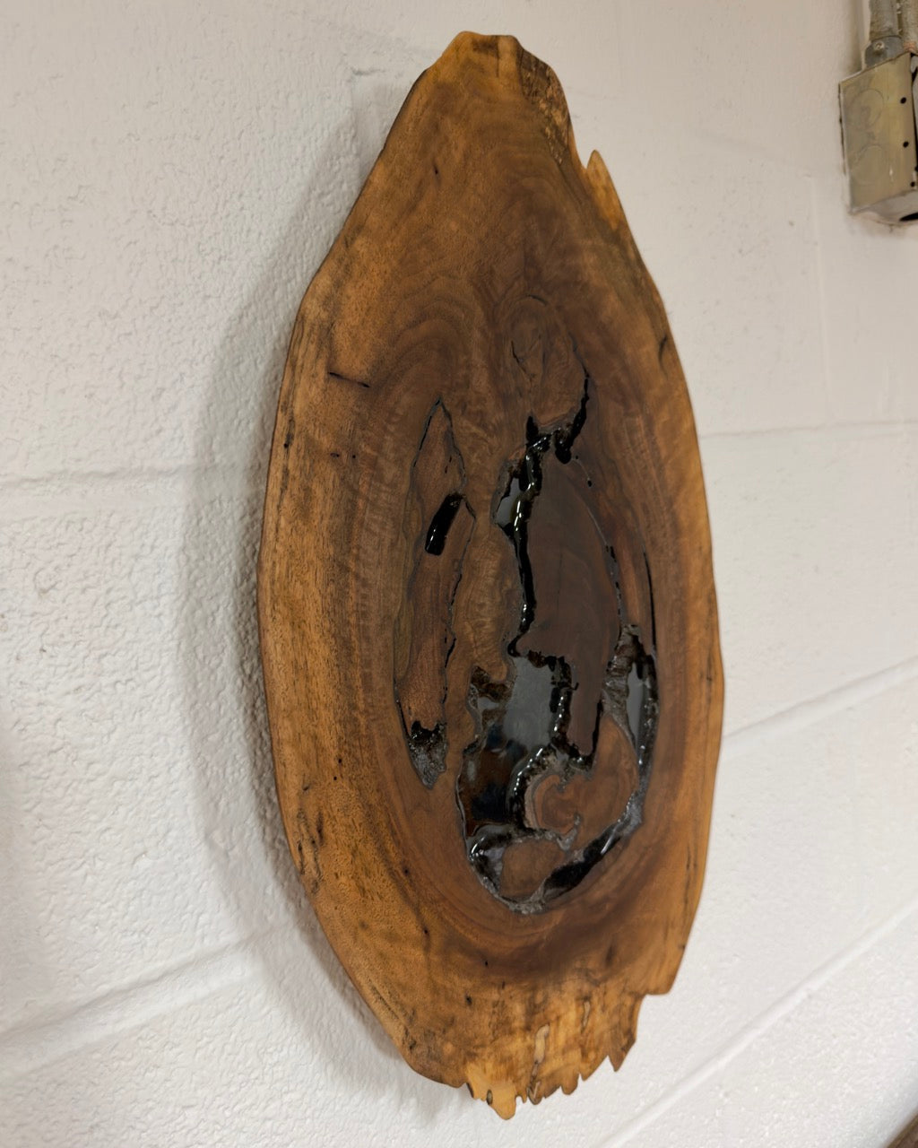 Walnut Wall Sculpture — Onyx Burl